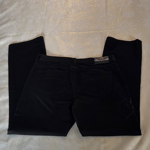 Ralph Lauren Black and Gold Straight Jeans - Picture 8 of 8